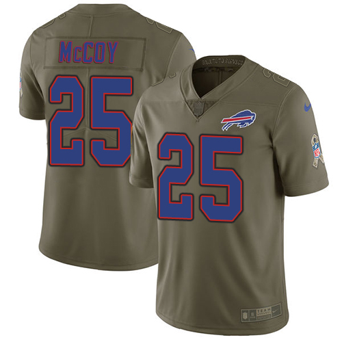 Nike Bills #25 LeSean McCoy Olive Men's Stitched NFL Limited Salute To Service Jersey - Click Image to Close